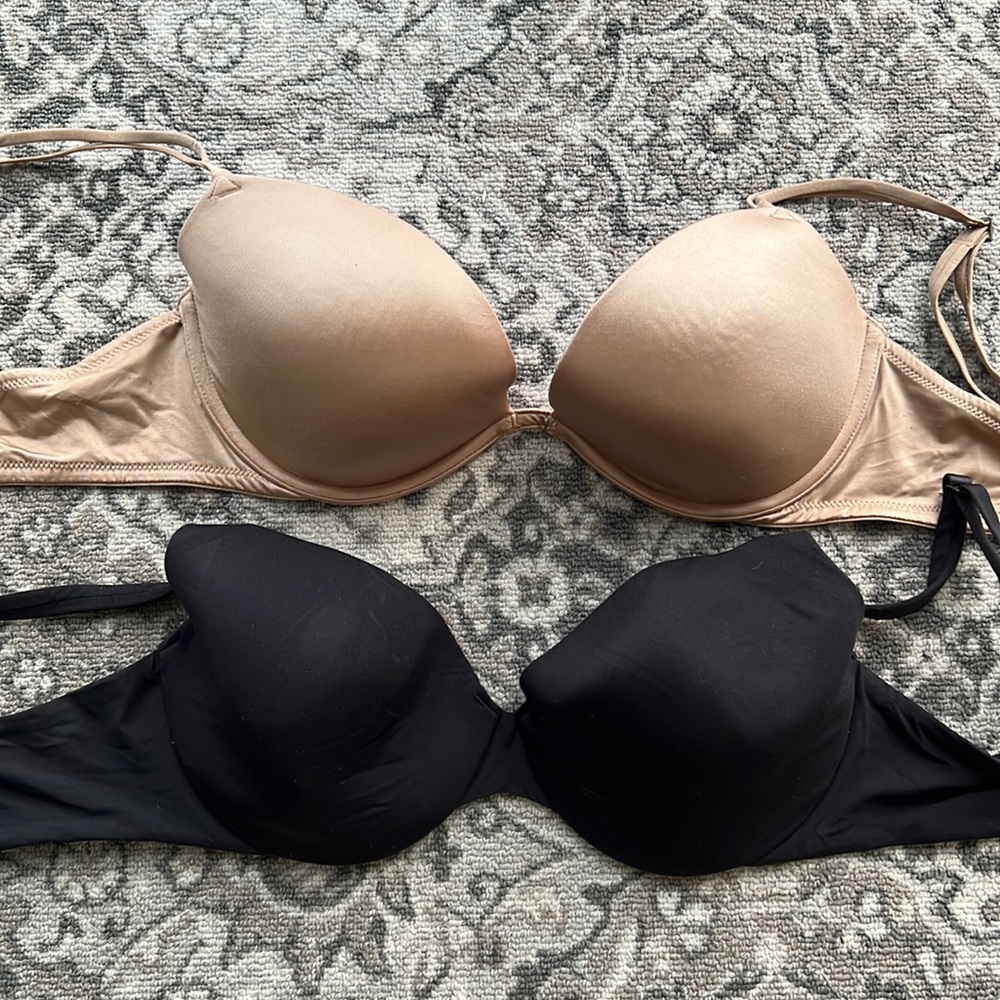 Victoria secret tan heartbreaker push-up 34D, VS Body Ipex Demi black 34D